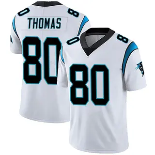 Carolina Panthers Ian Thomas Fanatics Authentic Game-Used #80 White Jersey  vs. Tampa Bay Buccaneers on